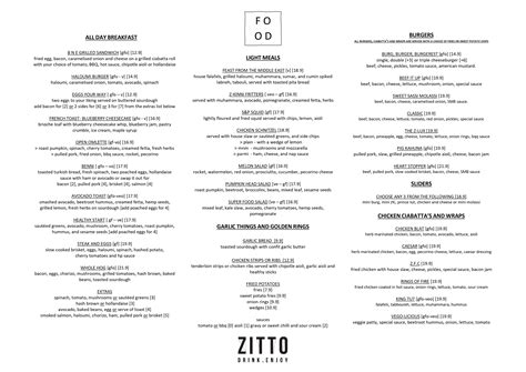 zitto menu